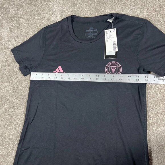 Adidas Mens Small Black Inter Miami CF Crew Neck Soccer Club Football Shirt NWT - Picture 7 of 8